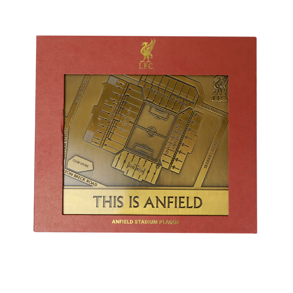 LFC Anfield Blueprint Plaque - Gold - ONE SIZE
