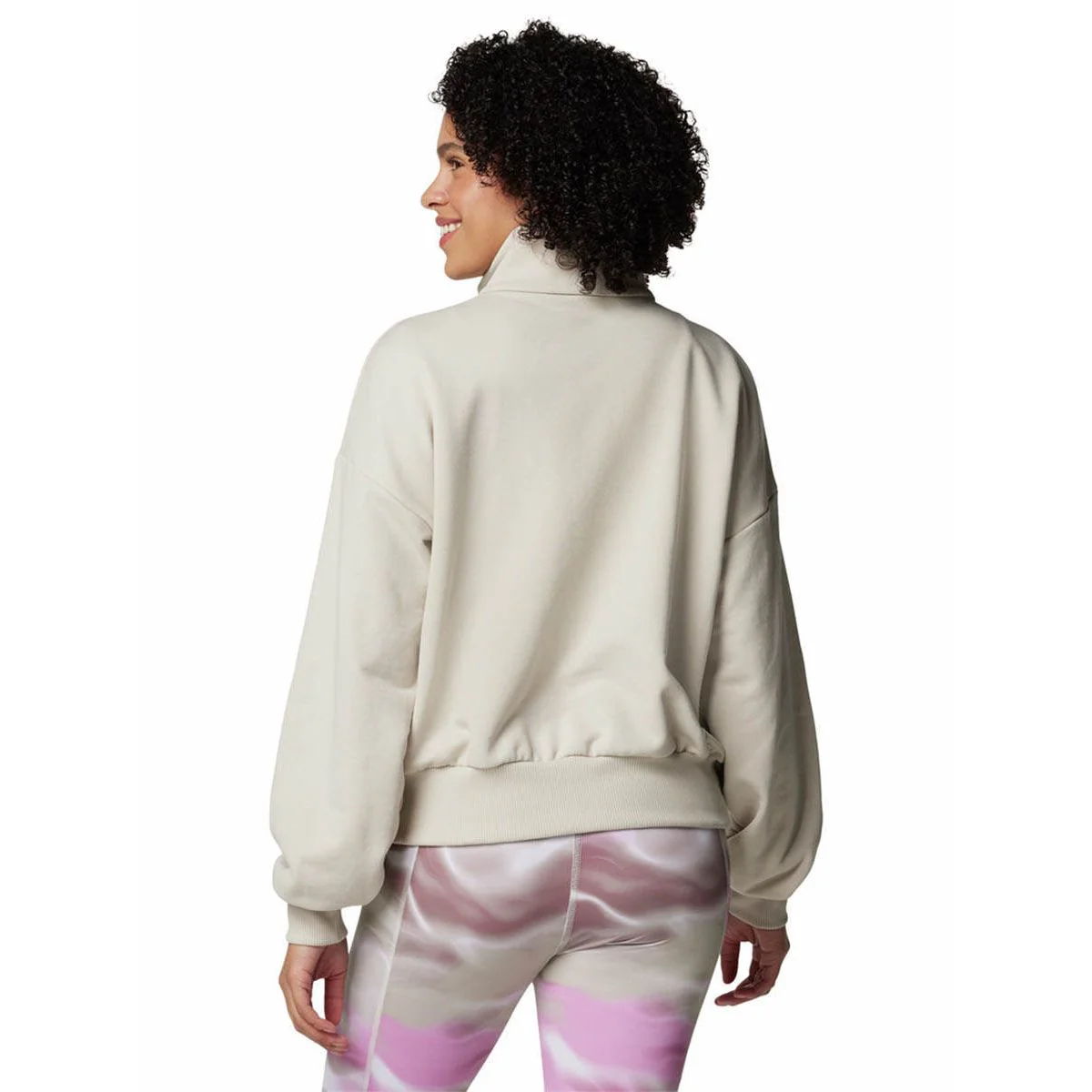 COLUMBIA Marble Canyon™ French Terry Quarter Zip Women's Sweatshirt - Beige - L (US SIZE)