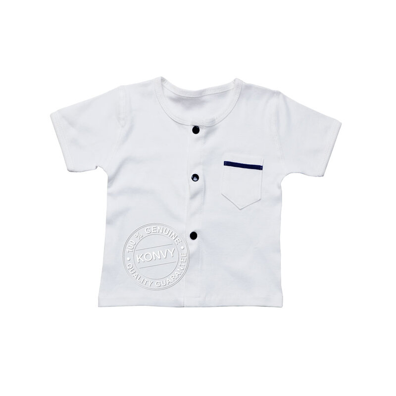 YUYING Baby Short Sleeve and Pants Set Pure Cotton 100% Cloth [3-6 Months] Navy