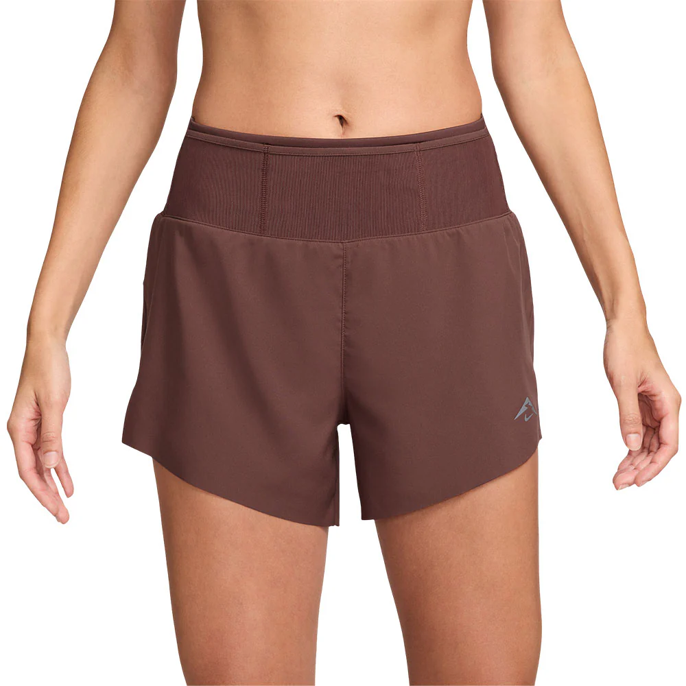 NIKE Dri-FIT Trail Brief-Lined Women's Running Shorts - Brown - L (US SIZE)