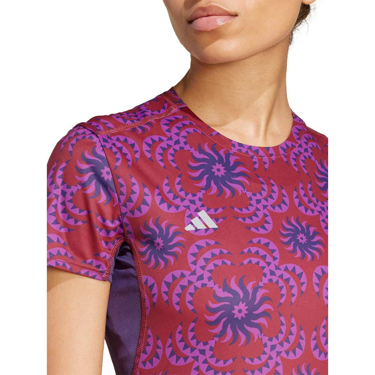 ADIDAS Adizero x FARM Women's Running T-Shirt - Purple - 2XL (ASIAN SIZE)