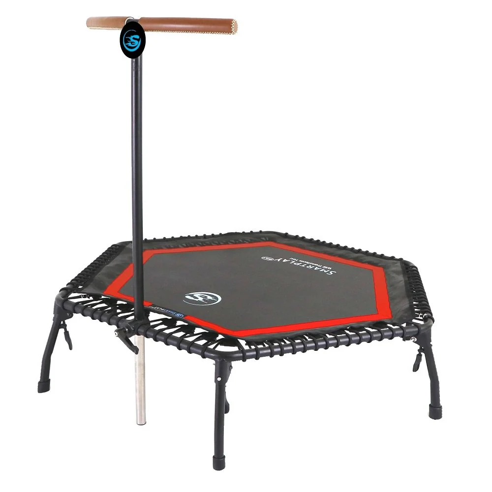 Smartplayonly แทรมโพลีนเกรดเยอรมัน รุ่นซุปเปอร์บันจี้ยางยืดทรงหกเหลี่ยม ขนาด 50 นิ้ว สีแดง - Red - One Size