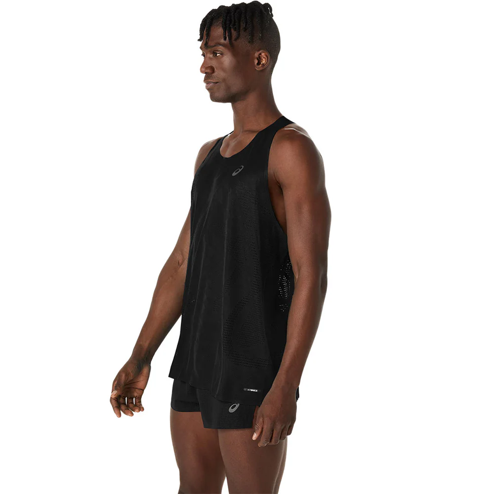 ASICS Metarun Men's Running Tank - Black - L (ASIAN SIZE)