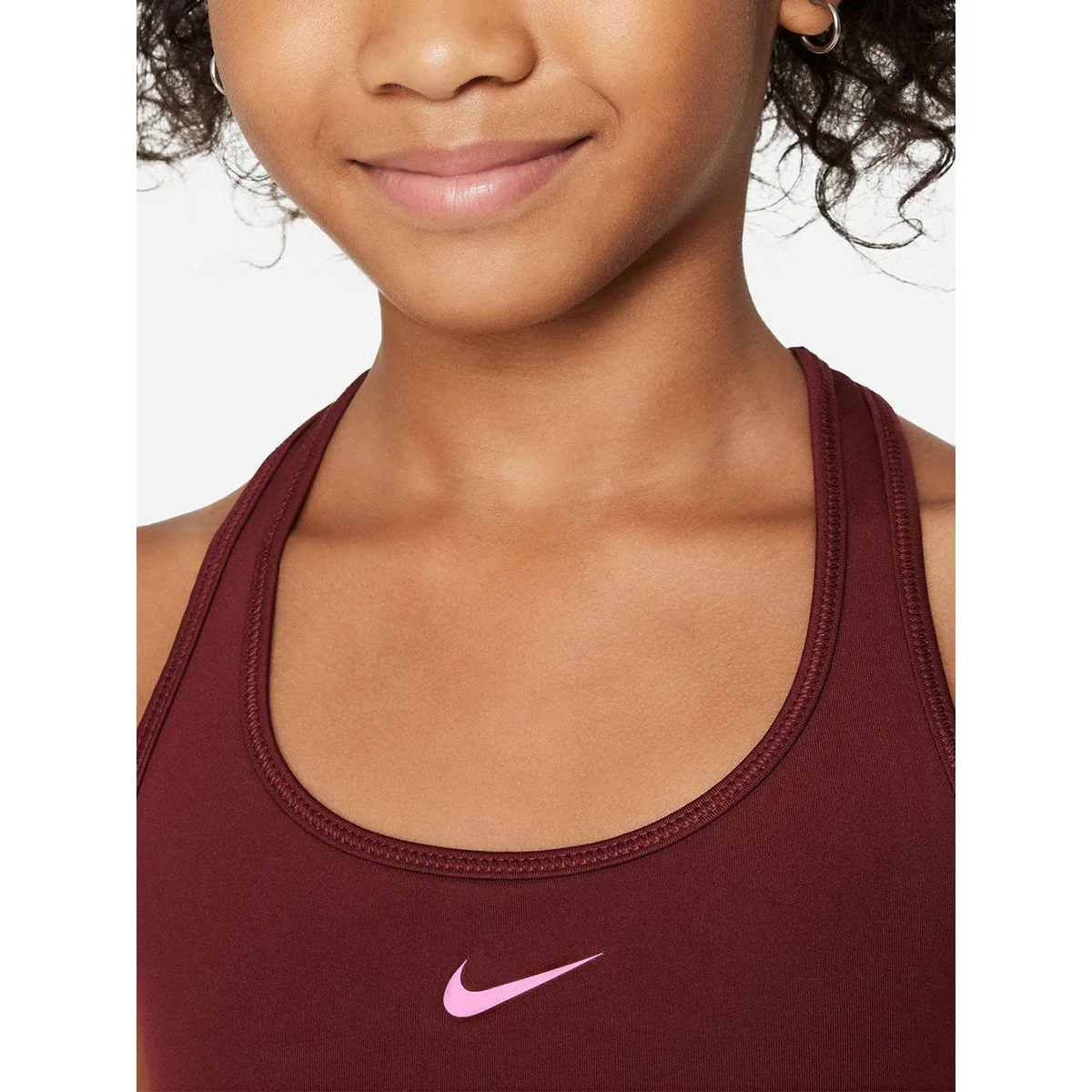 Спортивный топ для девочек Nike Pro Swoosh — цвет красный, размер L (американский размер)