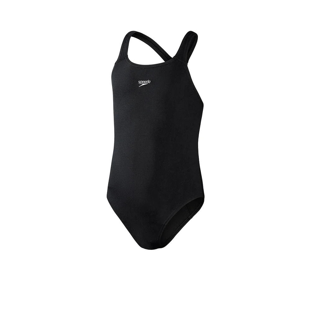 SPEEDO Endurance+ Medalist One Piece Girls Swimsuit - Black - 11-12 YEARS