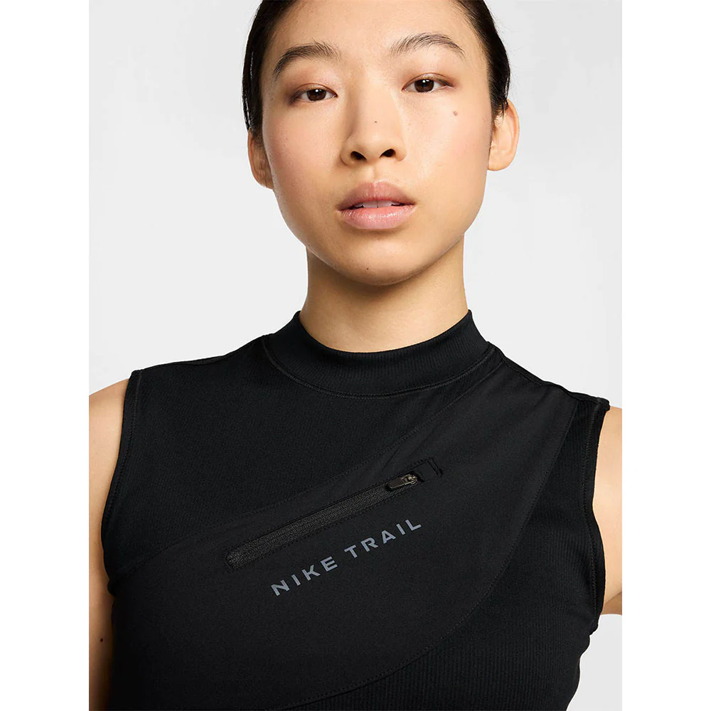 NIKE Trail Dri-FIT Storage Women's Running Tank - Black - L (US SIZE)