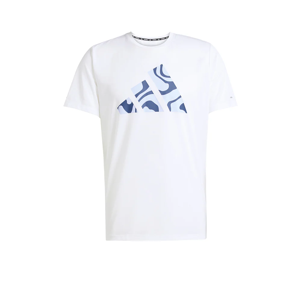 ADIDAS Run It Brand Love Men's Running T-Shirt - White - 2XL (ASIAN SIZE)