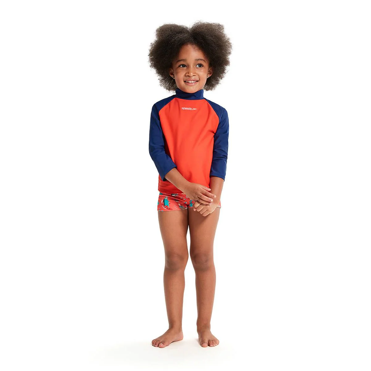 SPEEDO Learn To Swim Essential Girls Rashguard - Blue - 2 YEARS