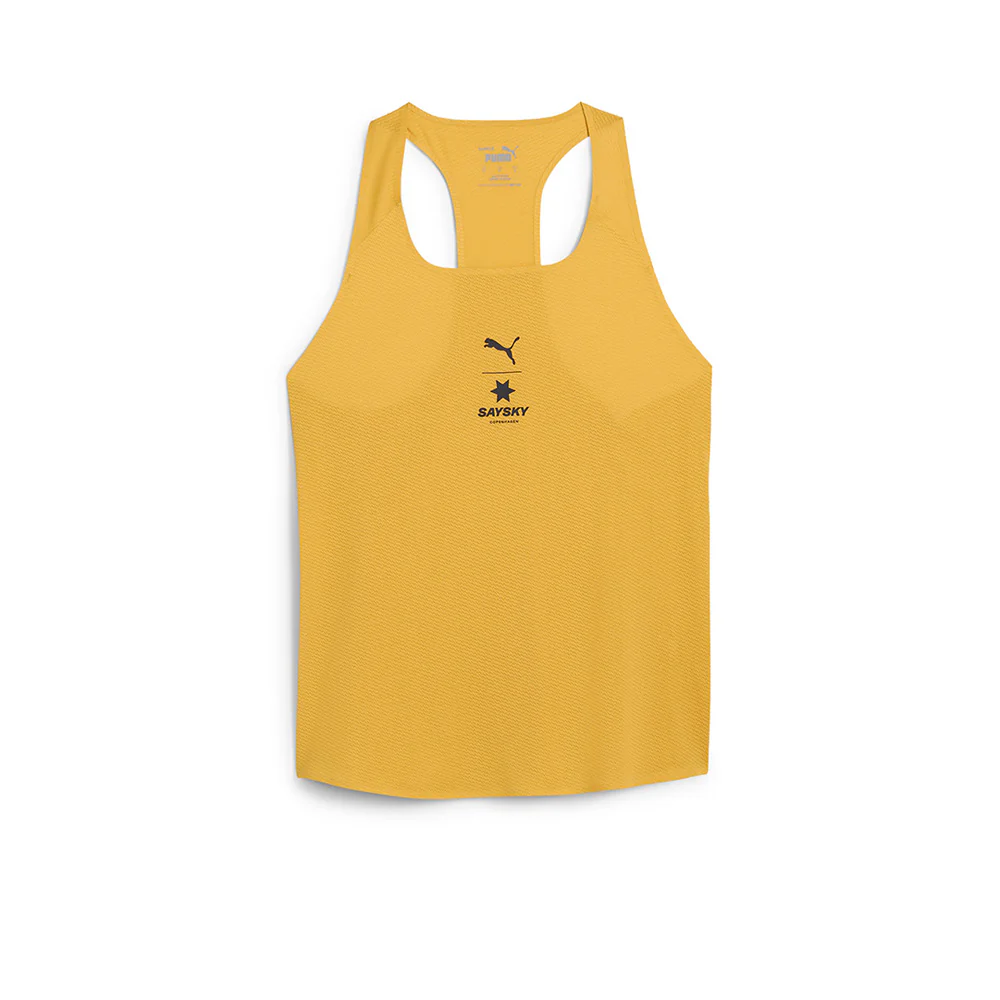 PUMA x SAYSKY Women's Running Tank - Yellow - L (UK SIZE)