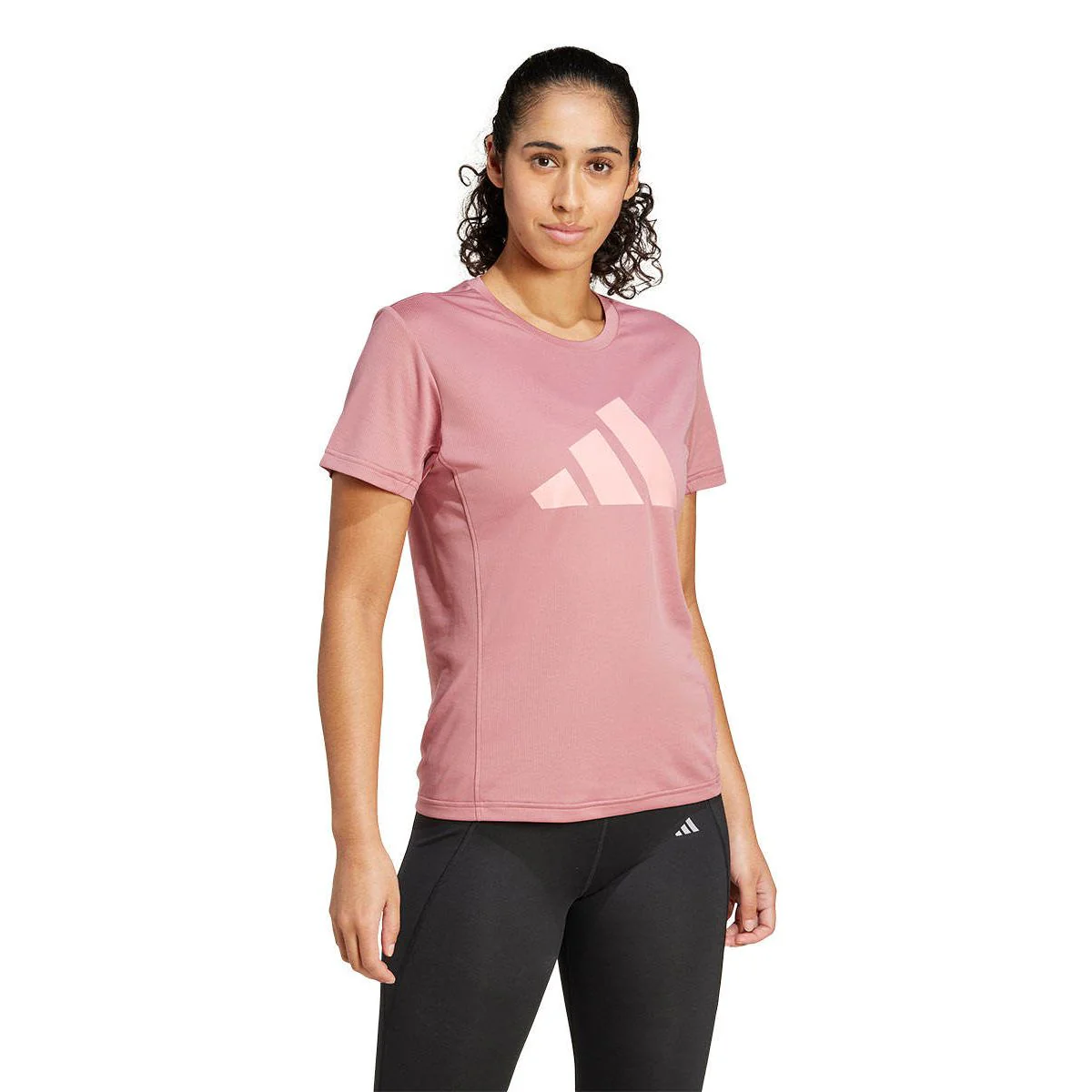 Женская беговая футболка Adidas Run It — цвет розовый, размер 2XL (азиатский размер)