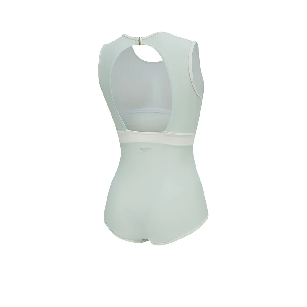 Женский купальник Speedo Modernist Shaping Open Back — цвет зеленый, 30 Inches