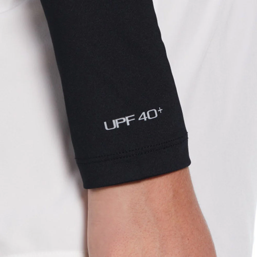 NIKE Essential Long-Sleeve Zip Women's Rashguard - Black - L (US SIZE)