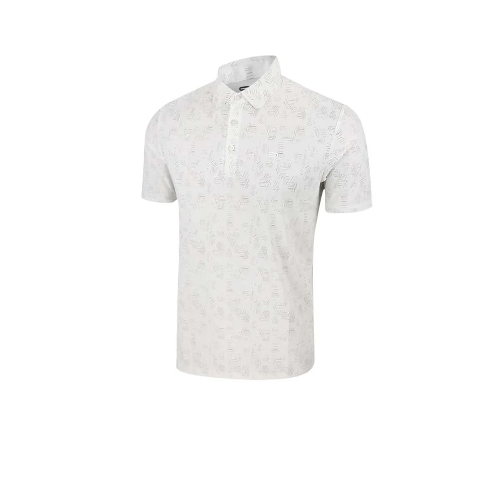 Мужское поло для гольфа 9NINE Basic — цвет белый, размер 2XL (американский размер)