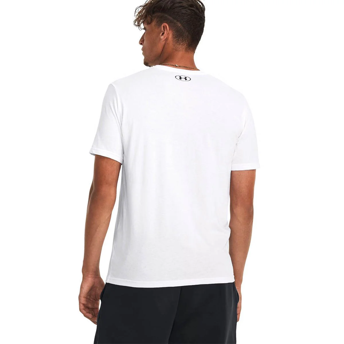 Мужская тренировочная футболка Under Armour Camo Chest Stripe — цвет белый, размер L (американский размер)