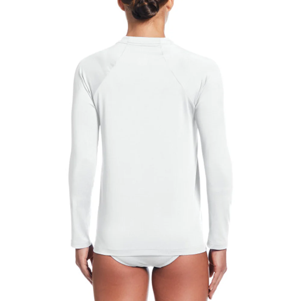 Nike Essential Long Sleeve Hydroguard Women's Rashguard — цвет белый, размер L (американский размер)