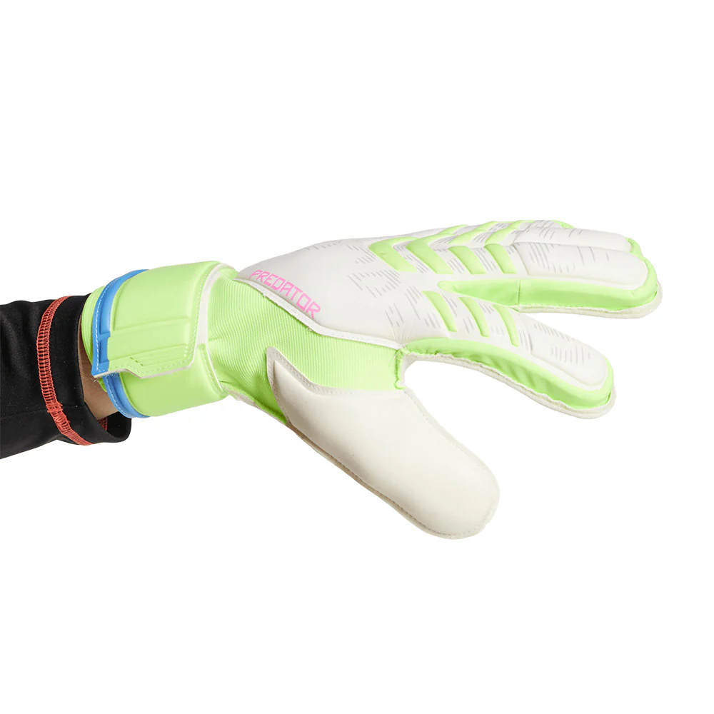 Мужские перчатки Adidas Predator Match Fingersave Goalkeeper — цвет белый, размер UK 7