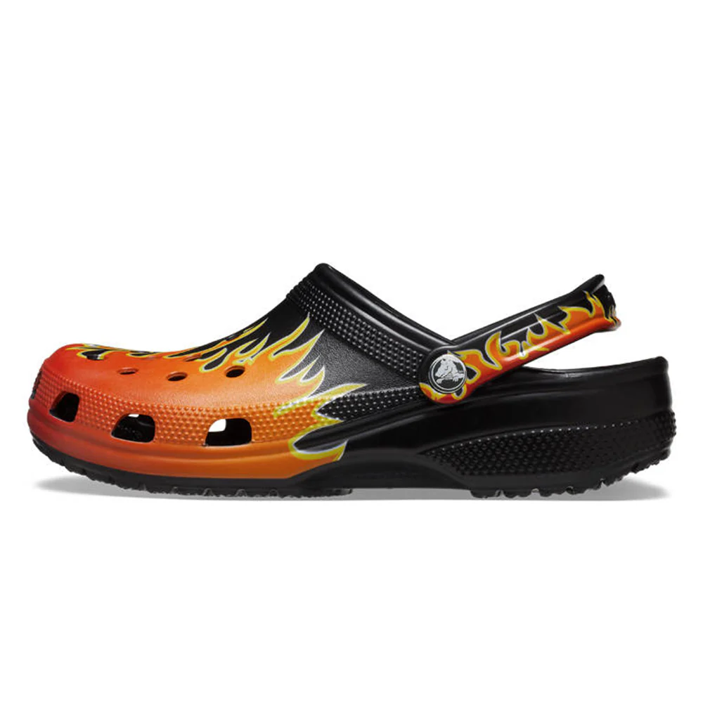 CROCS Classic Flames Clog Unisex Lifestyle Shoes - Black - US M10/W12