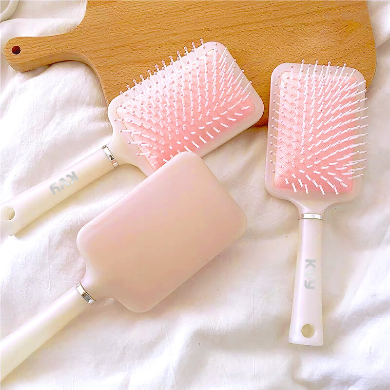 KVY Square Air Cushion Massage Hair Comb - #Champagne