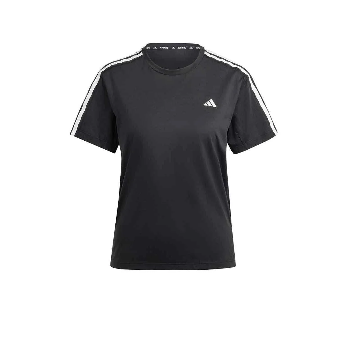 ADIDAS Own the Run 3-Stripes Women's Running T-Shirt - Black - 2XL (ASIAN SIZE)