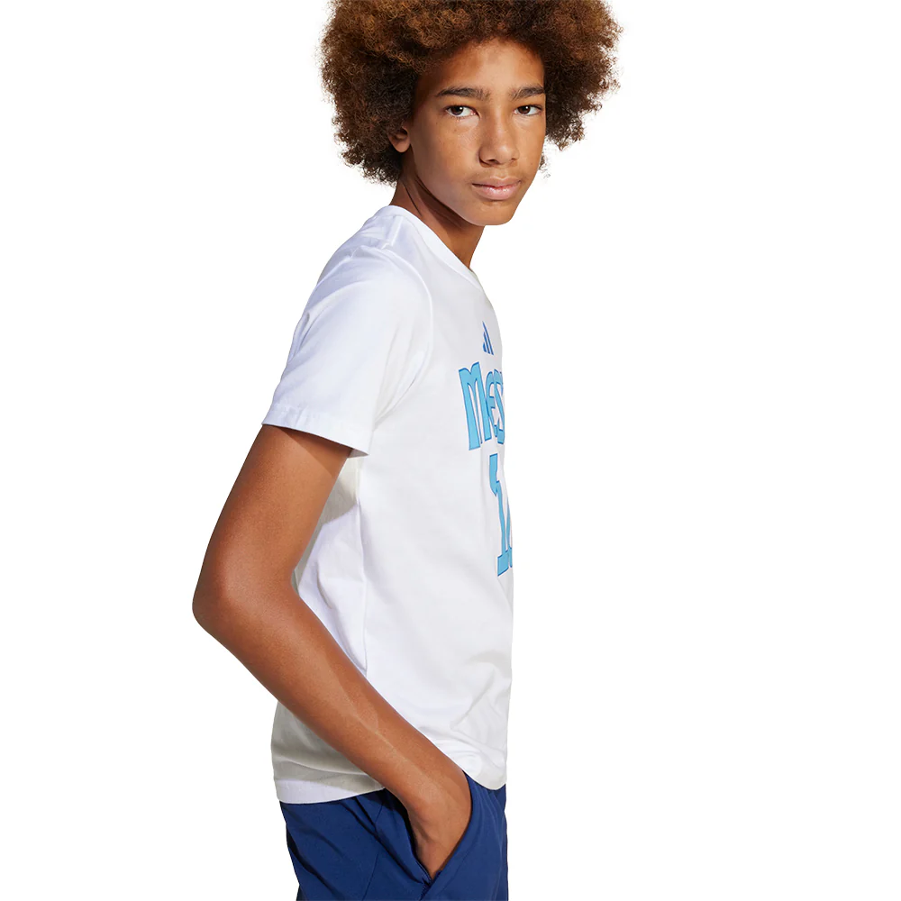 ADIDAS Messi Name and Number Graphic Kids Football T-Shirt