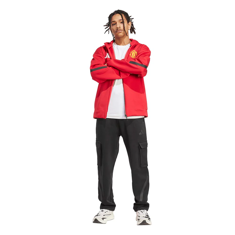 Мужская куртка Adidas Manchester United Z.N.E. Anthem Football — цвет красный, размер 2XL (UK SIZE)