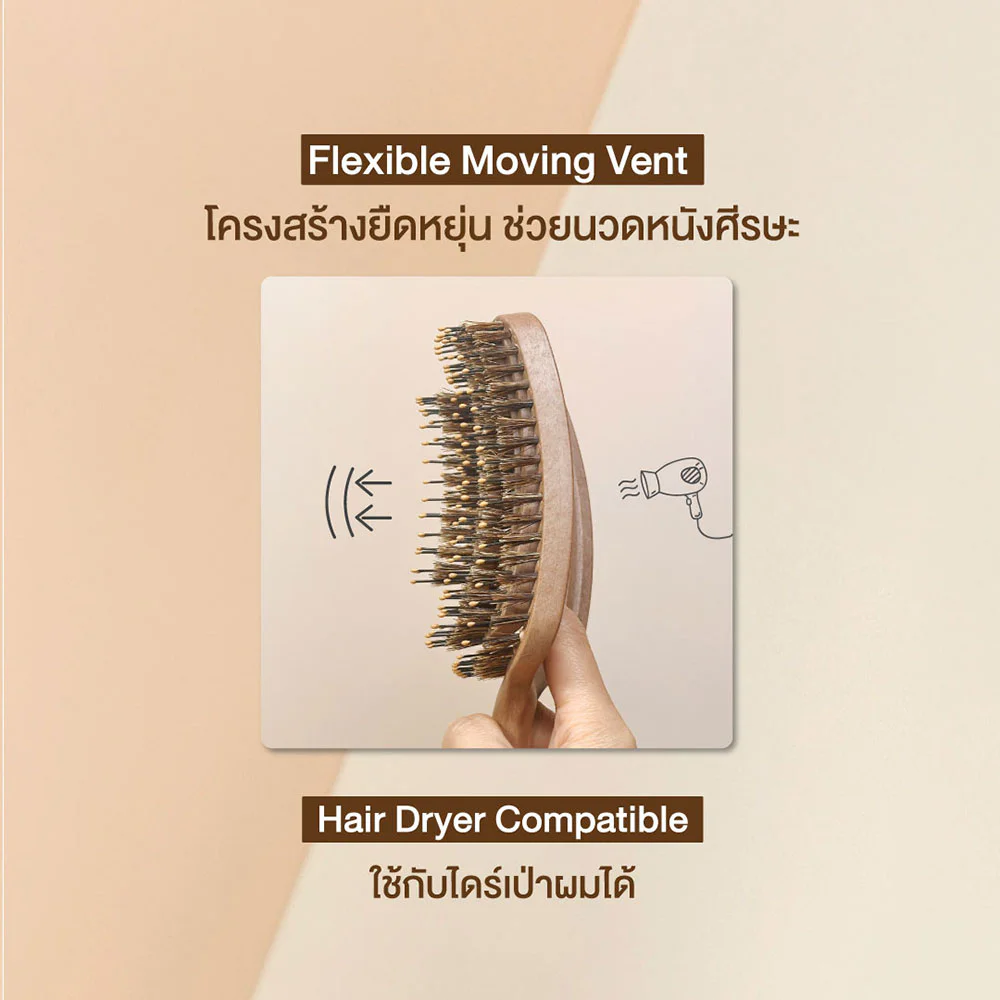 Yao Moving Square Boar Brush 1pc