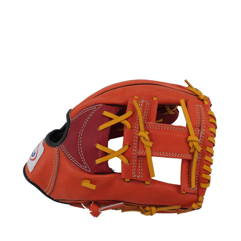 FBT Softball Gloves ถุงมือซอฟบอล I-Web 11.25 นิ้ว หนังแท้ Orange 74428 - Orange - One size