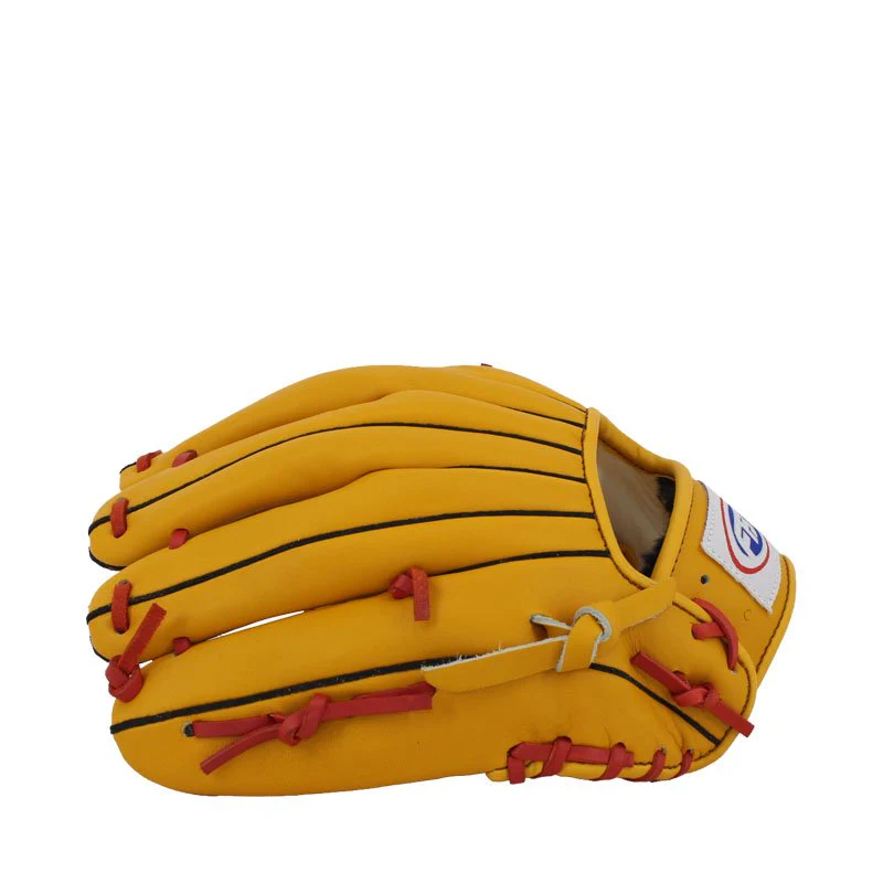 FBT Softball Gloves ถุงมือซอฟบอล Cross 11.25 นิ้ว หนังแท้ 74428 - Yellow - One size