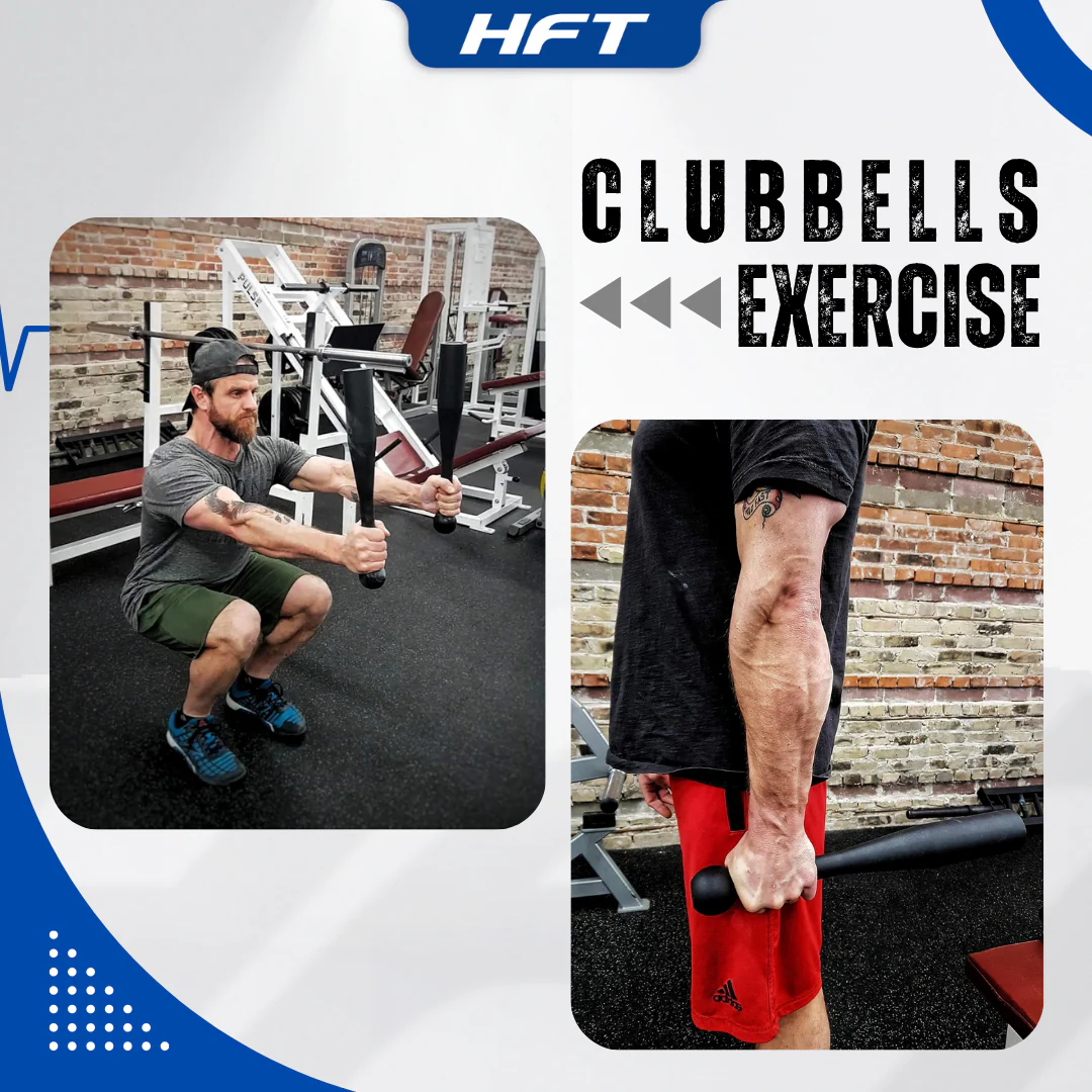 กระบองอินเดีย Clubbells - Homefittools - Black - 10 KG