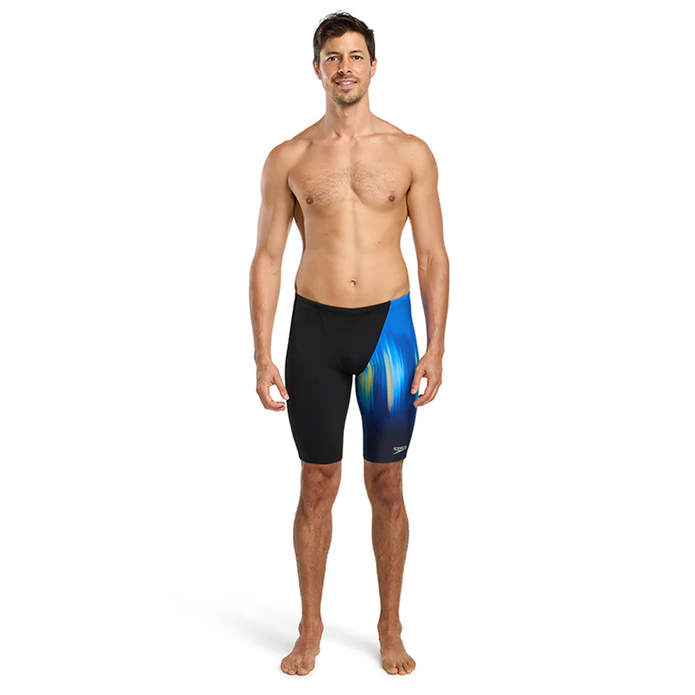 SPEEDO Placement V-Cut Jammer Men's Swim Shorts - Black - 32 INCHES