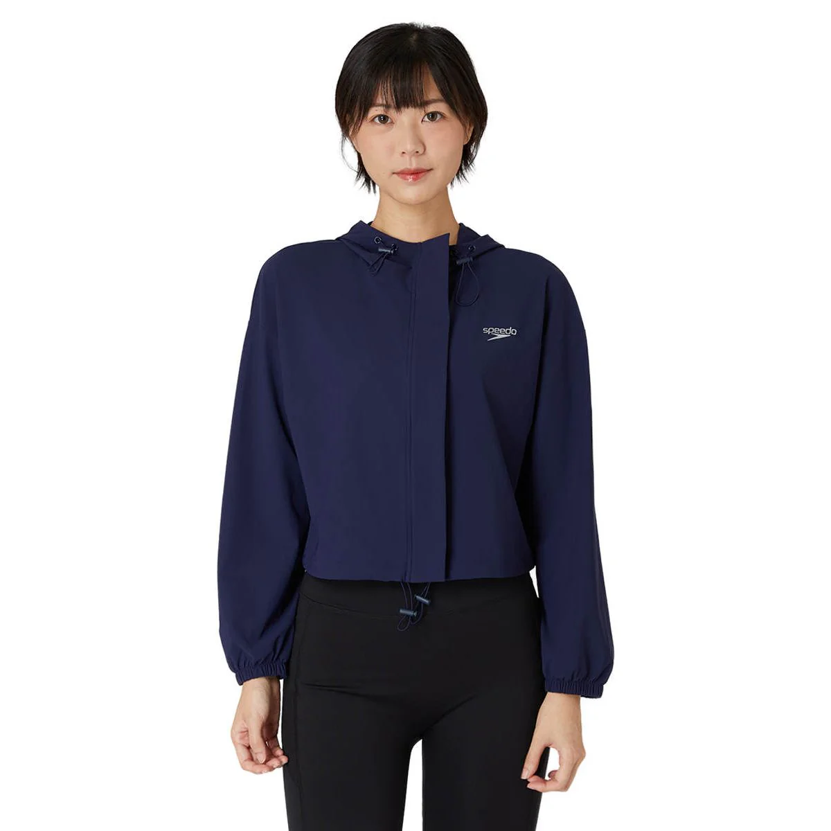 SPEEDO Crop Zip Long Sleeve Women's Jacket - Blue - 2XL (UK SIZE)