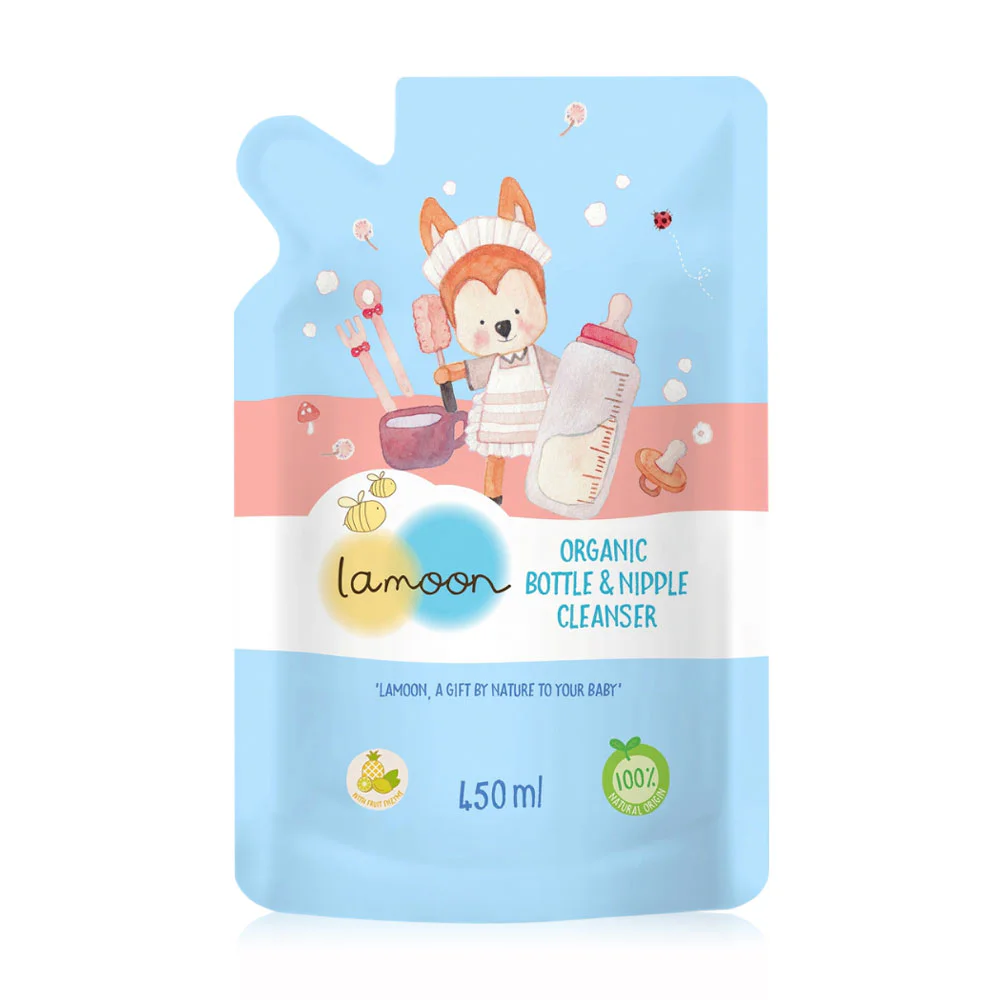Lamoon Organic Bottle & Nipple Cleanser Refill 450ml