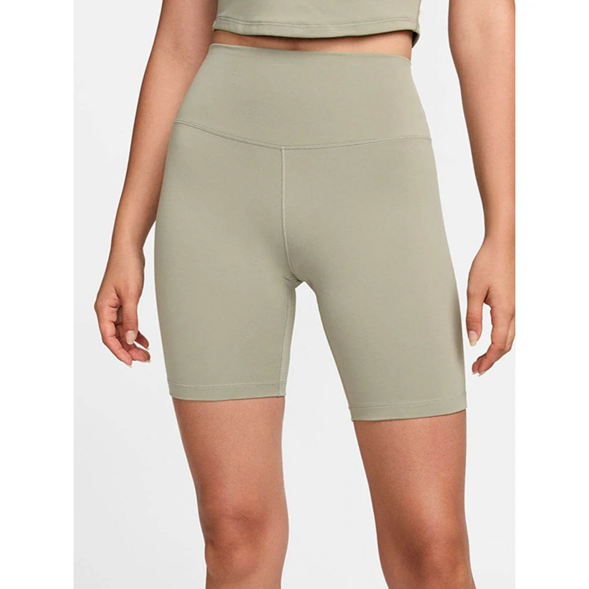 Женские шорты Nike One High-Waisted 8" Biker — цвет зеленый, размер L (азиатский размер)