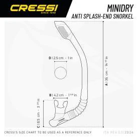 CRESSI Minidry Snorkel - Multi color - ONE SIZE - CLEAR/BLUE