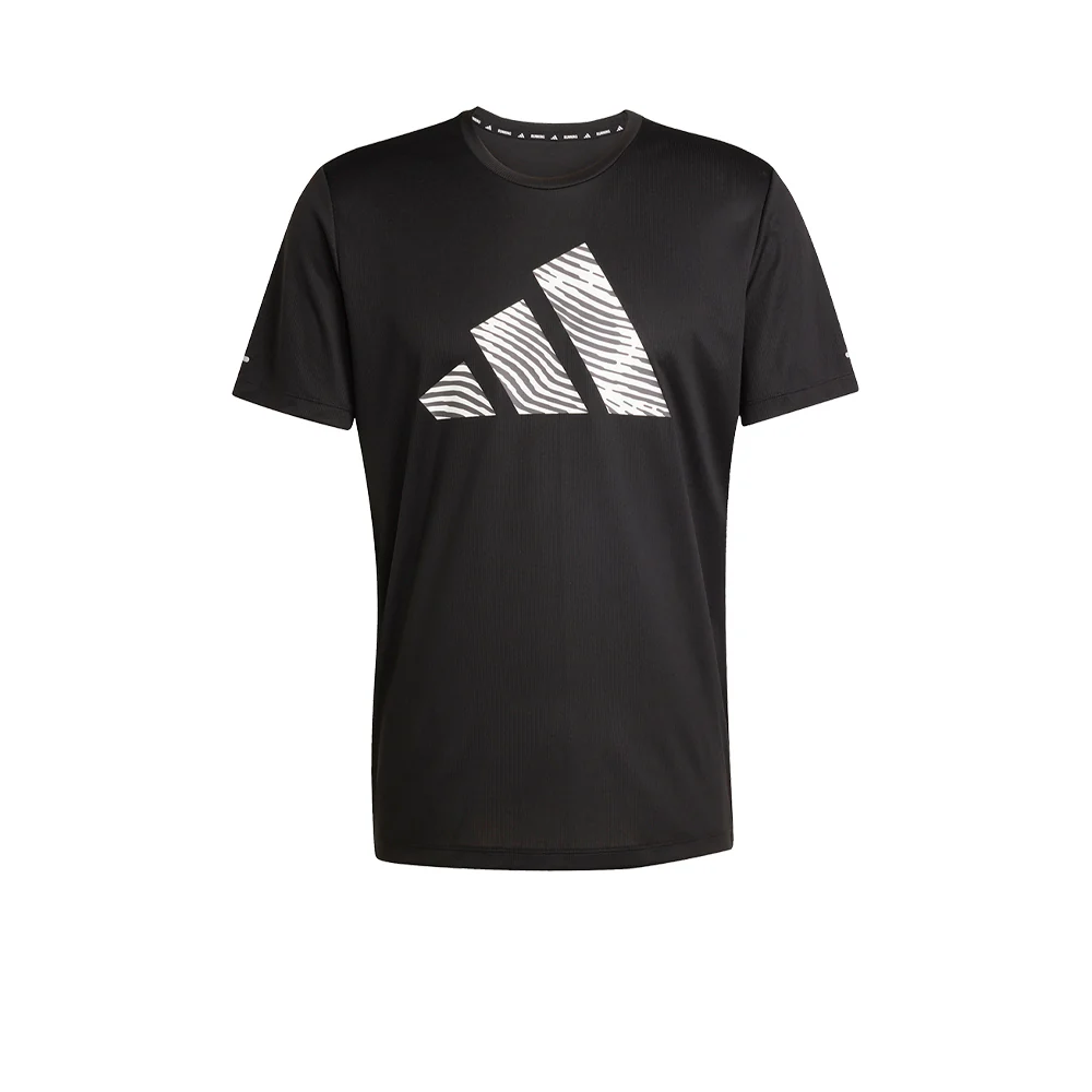 ADIDAS Adi365 Running Essentials Brand Love Men's Running T-Shirt - Black - 2XL (ASIAN SIZE)
