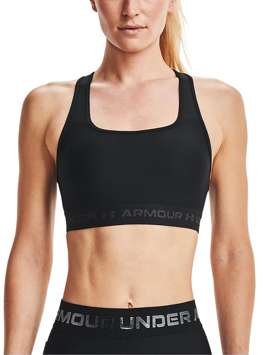 UNDER ARMOUR Mid Crossback Women's Sports Bra - Black - L (US SIZE)
