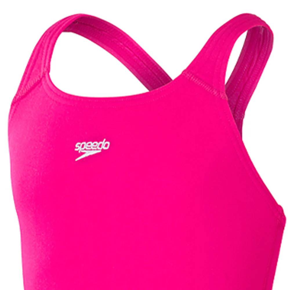 SPEEDO Endurance+ Medalist Girls Swimsuit - Pink - 11-12 YEARS