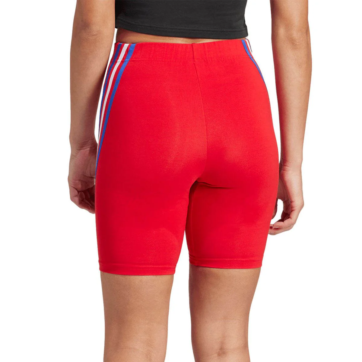 ADIDAS Future Icons 3-Stripes Biker Women's Lifestyle Shorts - Red - 2XL (ASIAN SIZE)