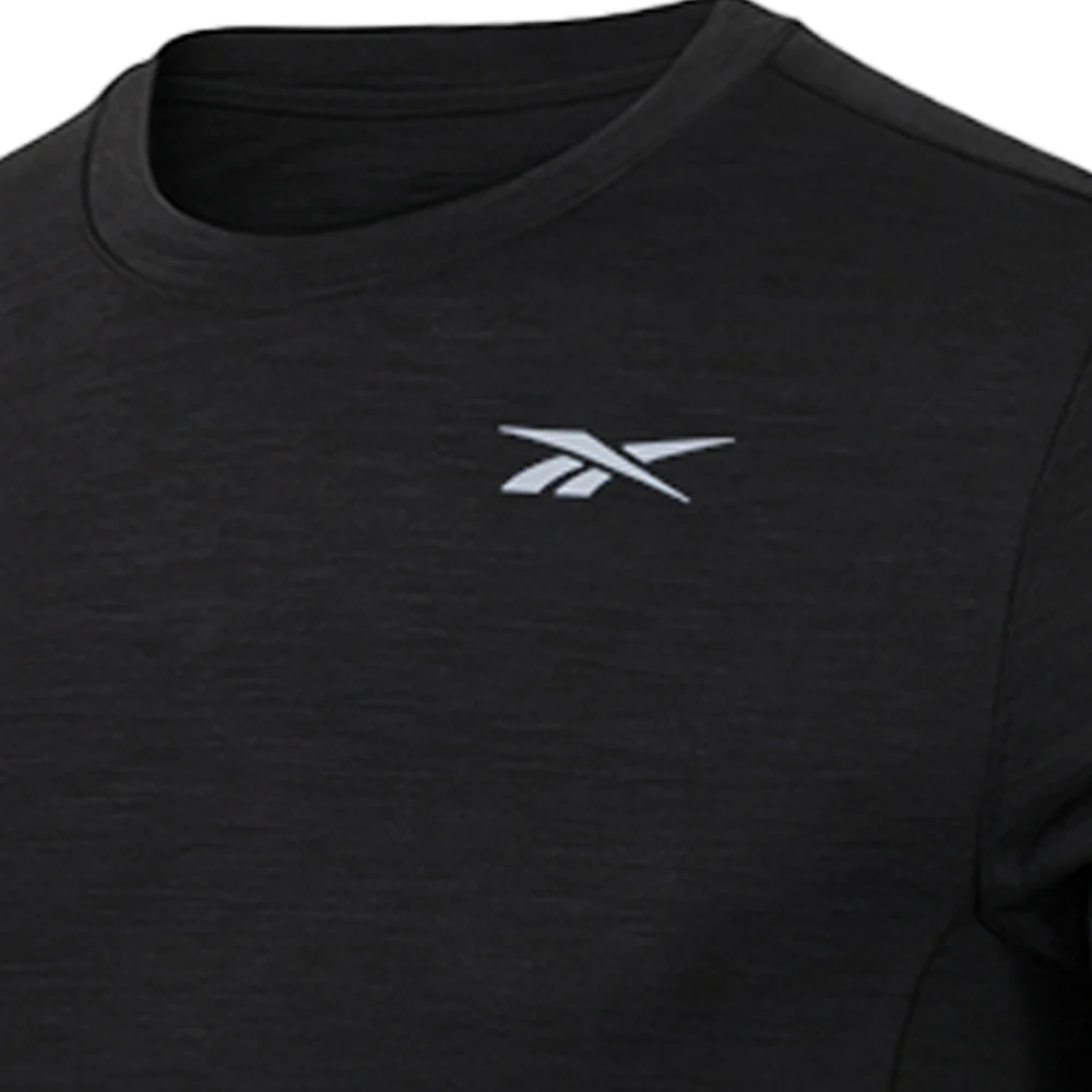 Мужская беговая футболка Reebok Chill — цвет черный, размер L (американский размер)