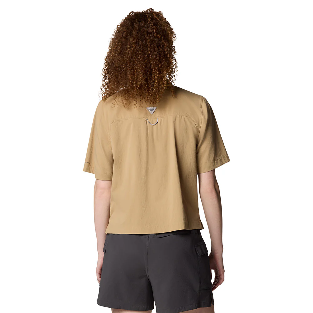 COLUMBIA PFG Wild Cast™ Short Sleeve Women's Shirt - Brown - L (US SIZE)