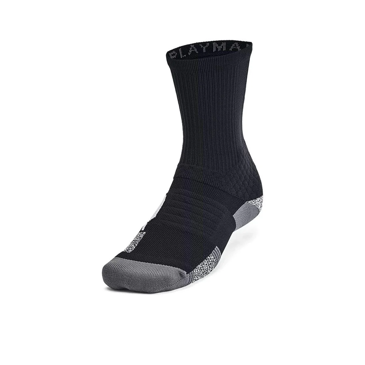 UNDER ARMOUR Playmaker Team Crew Unisex Socks - Black - L (US SIZE)