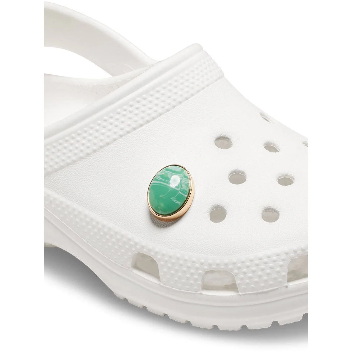 CROCS Jibbitz Green Oval Shoes Charm - Green - ONE SIZE