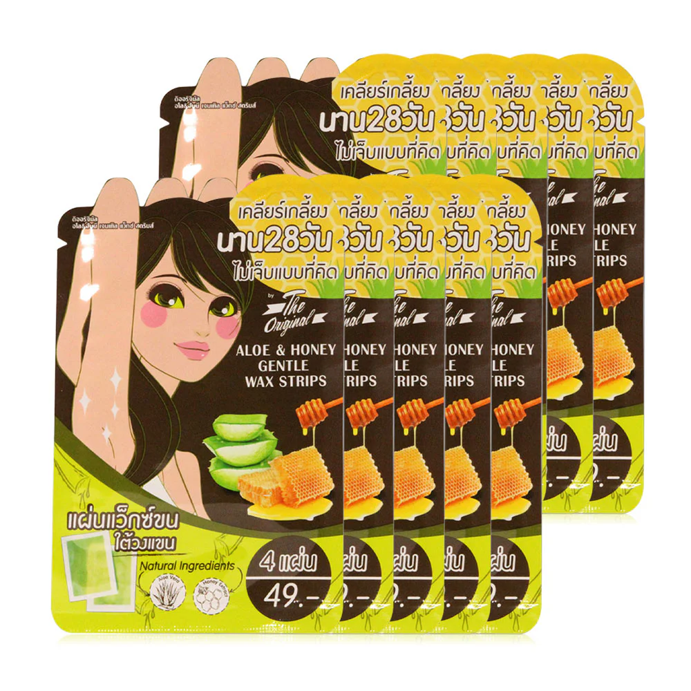 The Original Aloe & Honey Gentle Wax Strips Set 10pcs - #10pcs