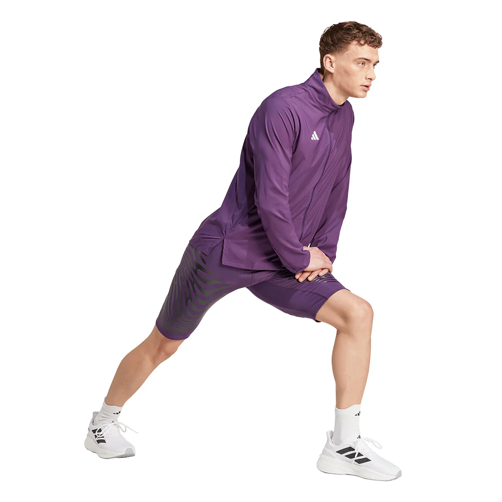 ADIDAS Adizero Essentials Running Men's Running Jacket - Purple - 2XL (ASIAN SIZE)