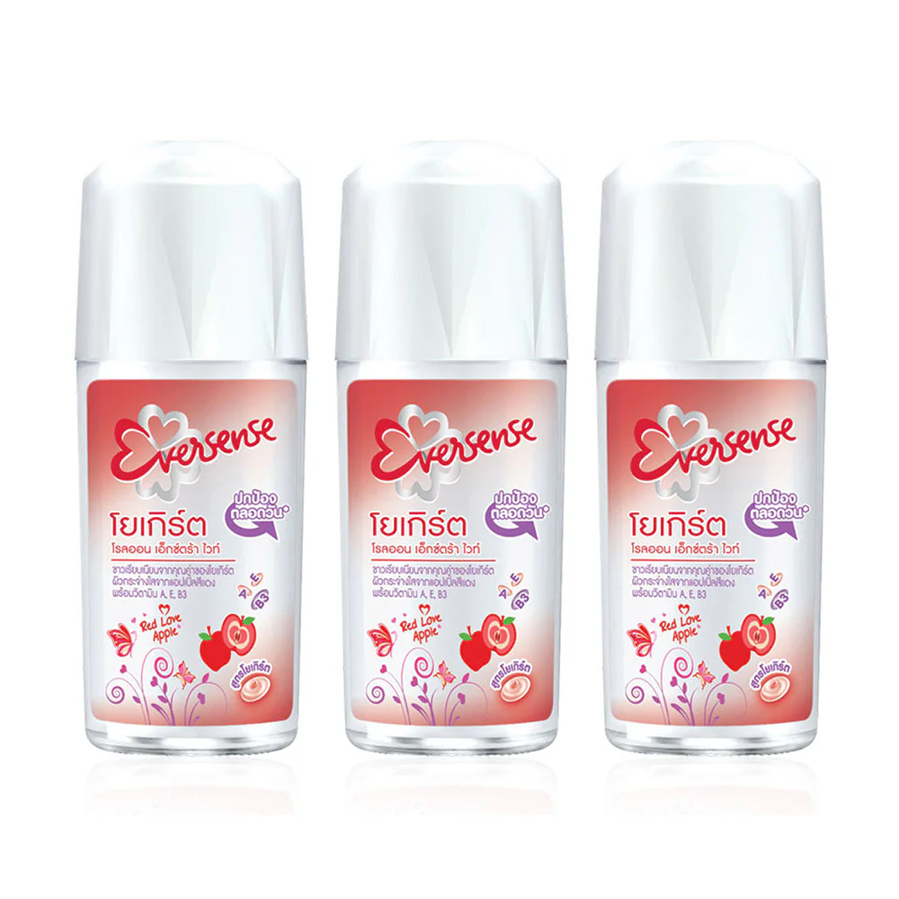 Eversense Roll On Extra White Red Love Apple [45 мл x 3pcs] — Red Love apple 3pcs