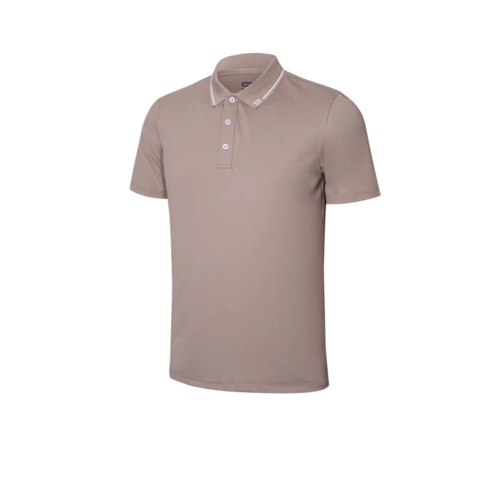 9NINE N25GOPOM02 Men's Golf Polo Shirt - Brown - 2XL (US SIZE)
