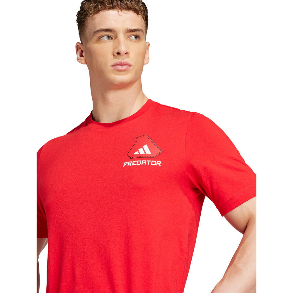 Мужская футбольная футболка Adidas Predator History Graphic — цвет красный, размер 2XL (UK SIZE)
