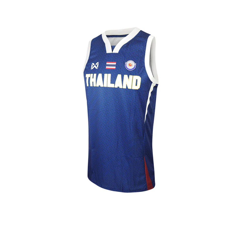 WARRIX Unisex Thailand National Team 2024 Basketball Jersey - Blue - 2L (US SIZE)
