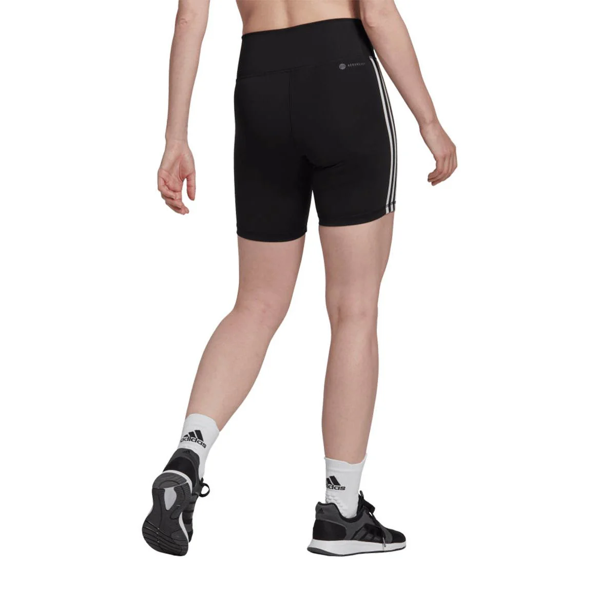 ADIDAS High Waisted Women's Training Shorts - Black - L (ASIAN SIZE)