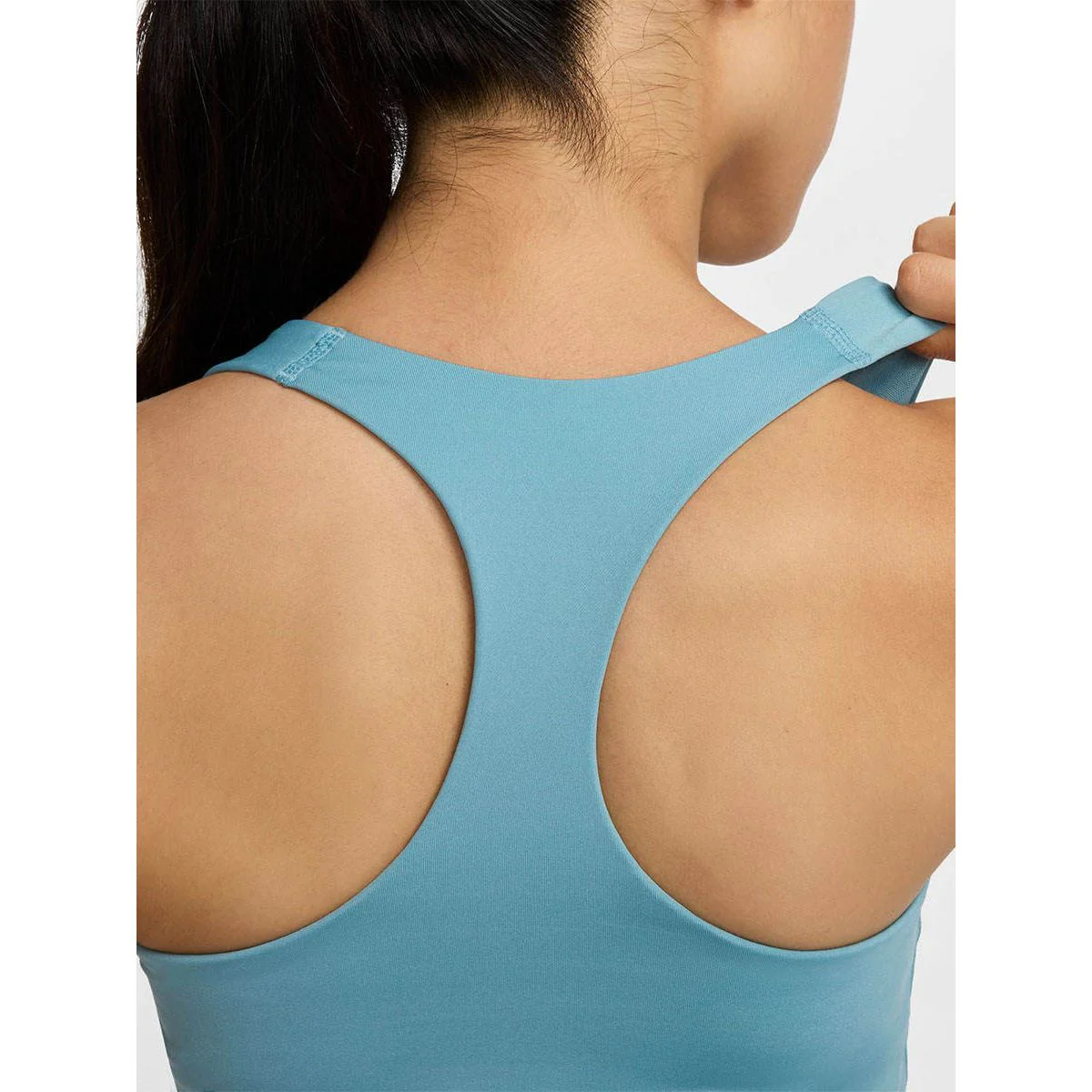 NIKE Swoosh Medium-Support Padded Women's Training Tank - Blue - L (US SIZE)